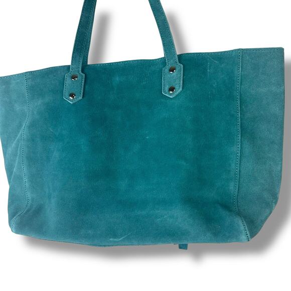 M.I.L.A. NWT Jade Green Genuine Leather Tassel Shoulder Luxe Tote Shoulder Bag - Picture 5 of 9